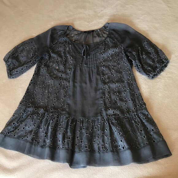 Daniel Rainn Grey Tunic Blouse Women's Med. Vintage - Picture 5 of 5